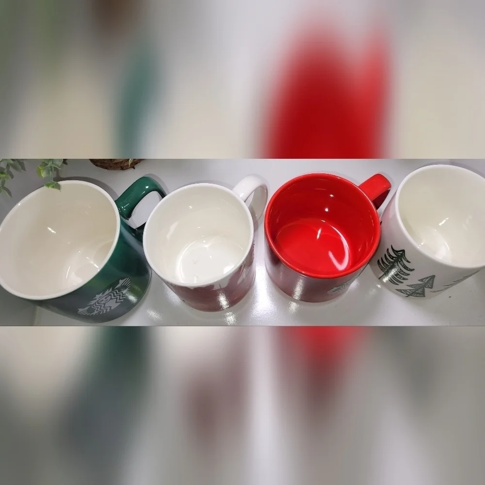 3 STARBUCKS COFFEE / TEA MUGS,  Christmas , holiday, Winter